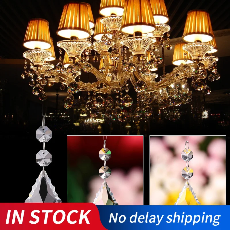 1 шт. 50 мм стеклянный орнамент Хрустальная Призма подвесные Подвески стеклянная