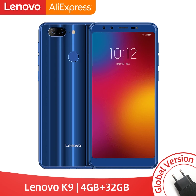 Глобальная версия lenovo K9 4 ГБ 32 ГБ смартфон 13 МП четыре камеры 5,7 дюймов 18:9 Android 8,1 Helio P22 Восьмиядерный 4G мобильный телефон 3000 мАч