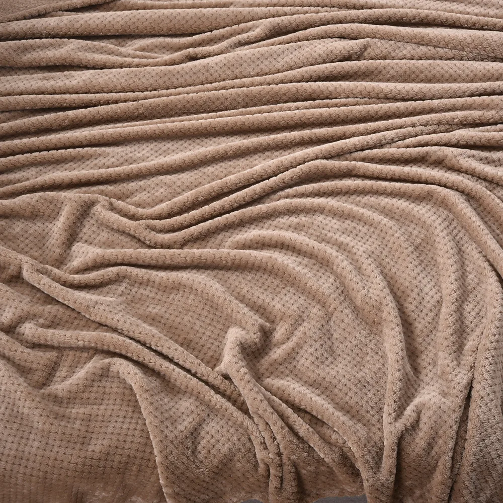 Новый стиль мягкое вафельное Фланелевое покрывало для кроватей одноцветные