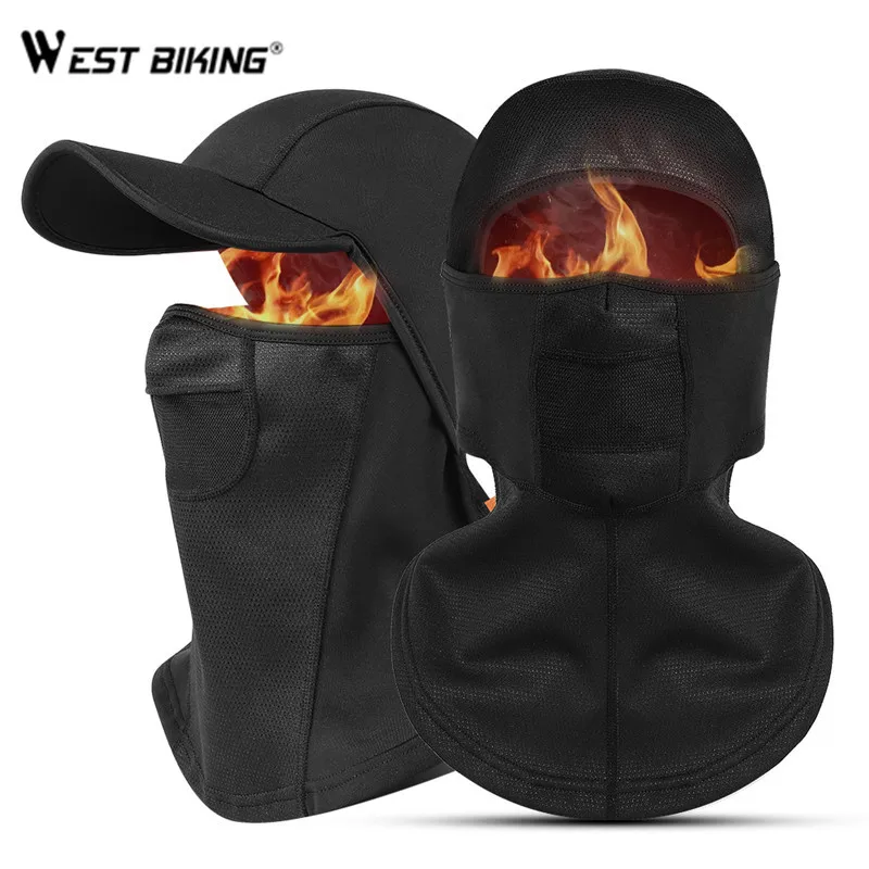 WEST BIKING Зимняя Маска для лица из дышащего материала флисовые теплые Балаклава