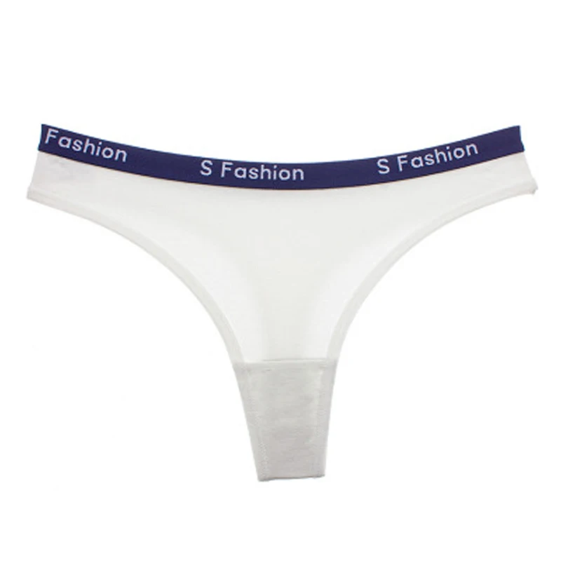 Женское нижнее белье сексуальное хлопковое спортивное с надписью широкой талией