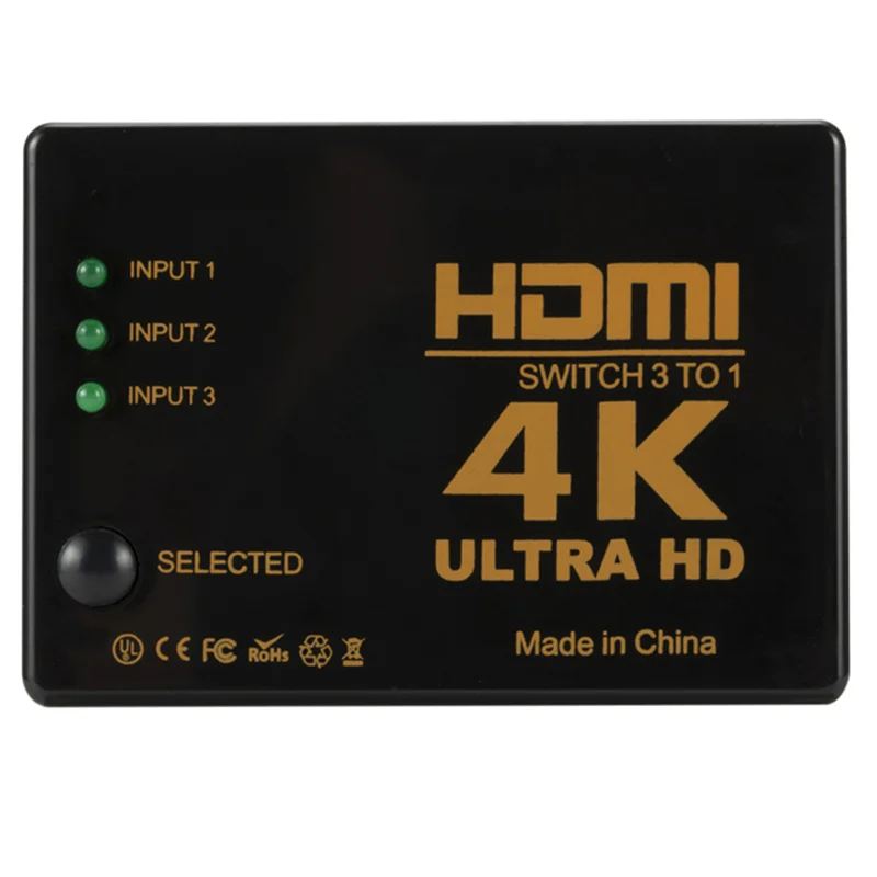 

HDMI Switch 4K Switcher 3 in 1 out HD 1080P Video Cable Splitter 1x3 Hub Adapter Converter for PS4/3 TV Box HDTV PC
