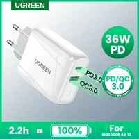 ugreen 36w quick charge 3 0 4 0 usb pd charger qc 3 0 charger for iphone 13 12 8 phone wall usb type c charger for huawei xiaomi