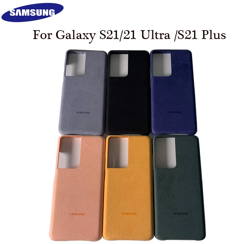 Новинка 100% Оригинальный чехол для Samsung Galaxy S21 PLUS Ultra 5G алькантары кожаный