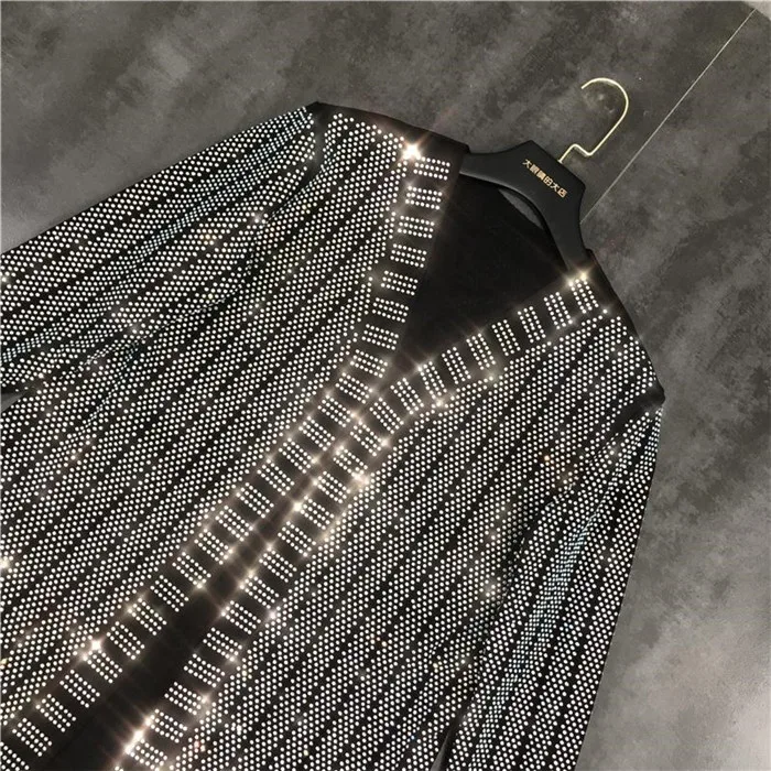 Подиумный свитер 2021 женский кардиган с v образным вырезом роскошный украшенный