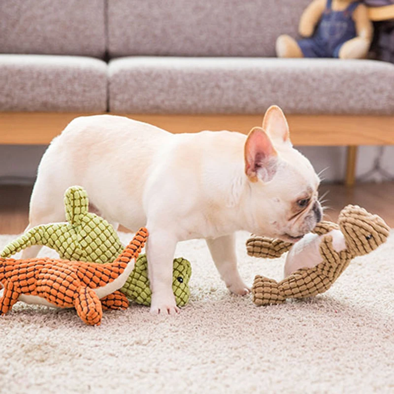 

Bite-resistant Pet Dog Chew Dinosaur Toys for Dogs Squeaky Small Big Dog Toy Cleaning Teeth Dog Supplies juguetes para perro