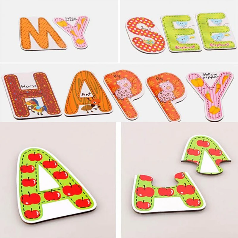 

Baby Toy Zoo Series 26PCS Alphabet Educational Card for Children Baby Memory Pair Game Toys Cartoon Cards Preschool Education