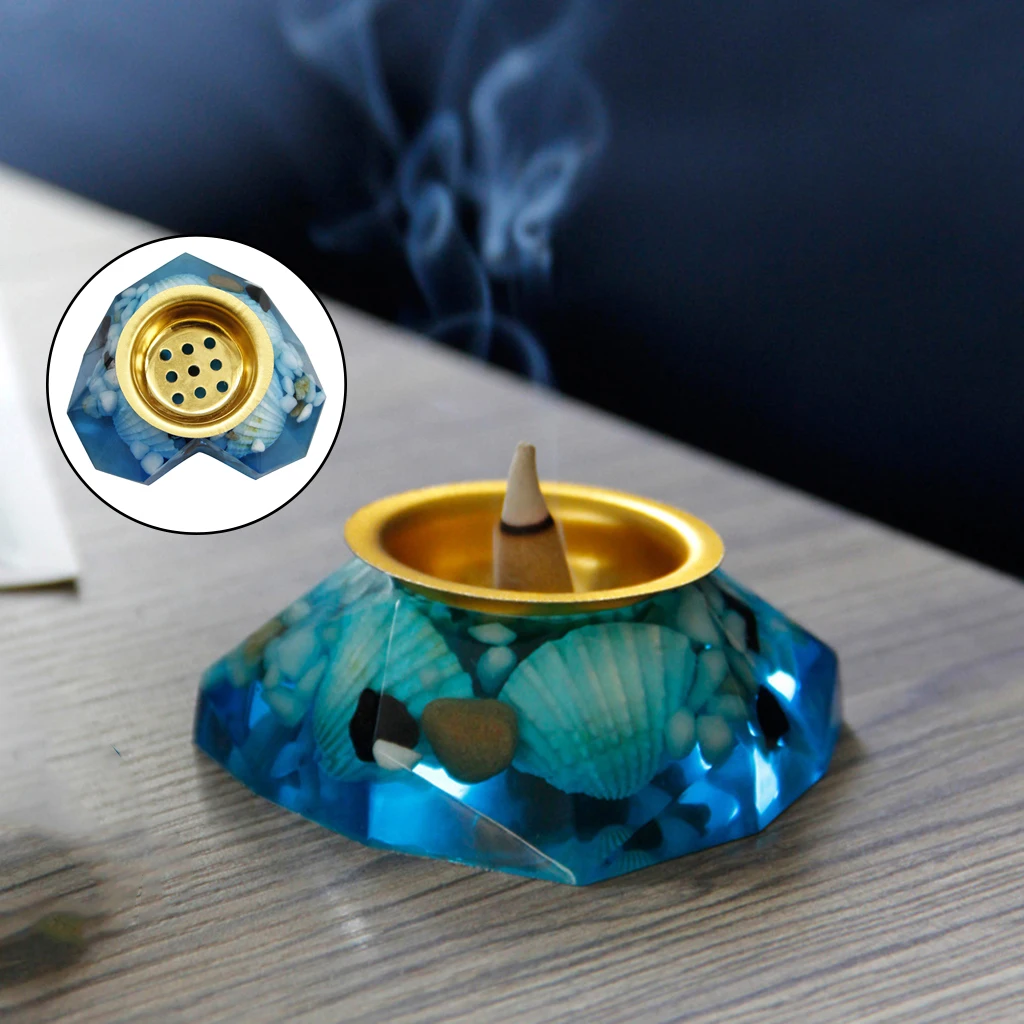 

Transparent Marine Incense Cone Burner Mini Censer Teahouse Ash Catcher