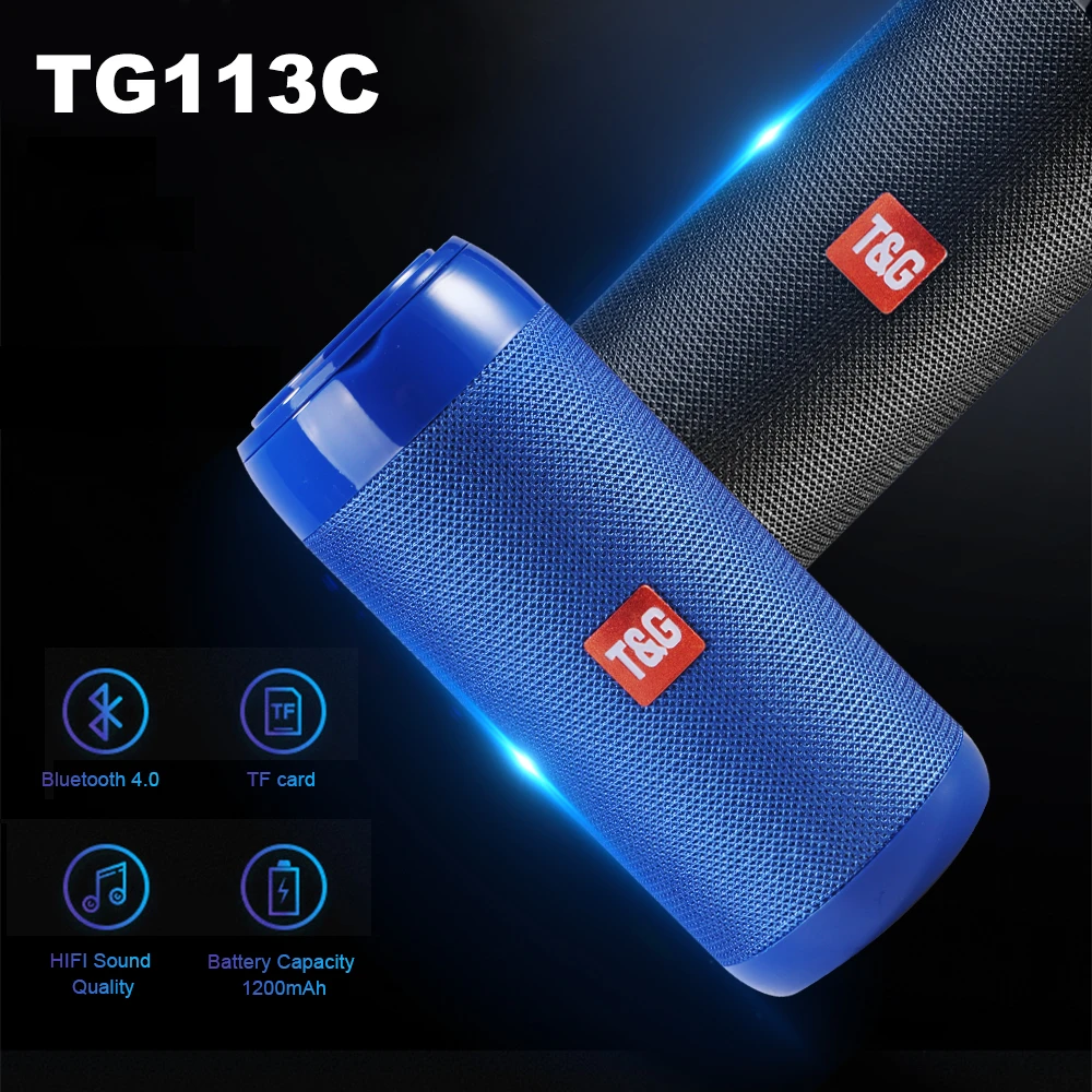 Портативная Bluetooth Колонка TG113C с FM радио TF картой AUX|Портативные колонки| |