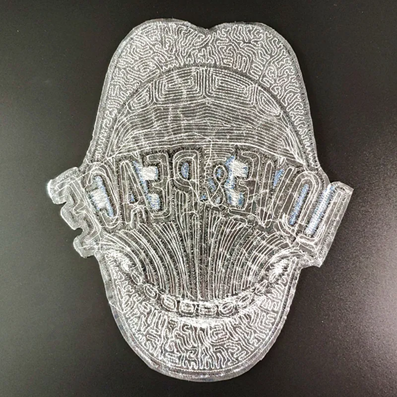 Нашивка с большими блестками LOVE &amp PEACE рождественский подарок нашивки для одежды