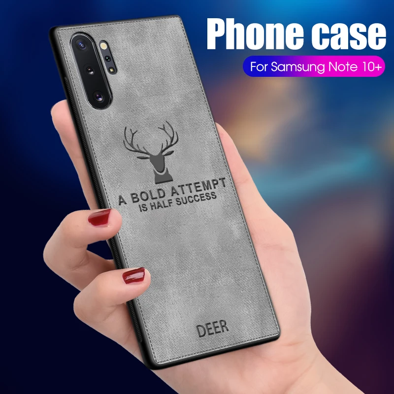 Чехол с рисунком оленя для Samsung Galaxy Note 10 Pro Plus тканевые чехлы телефонов тканевая
