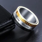 Трехцветный календарь кольца для мужчин и женщин модные кольца из нержавеющей стали ручные аксессуары для женщин сплав кольцо Homine ювелирные изделия подарок