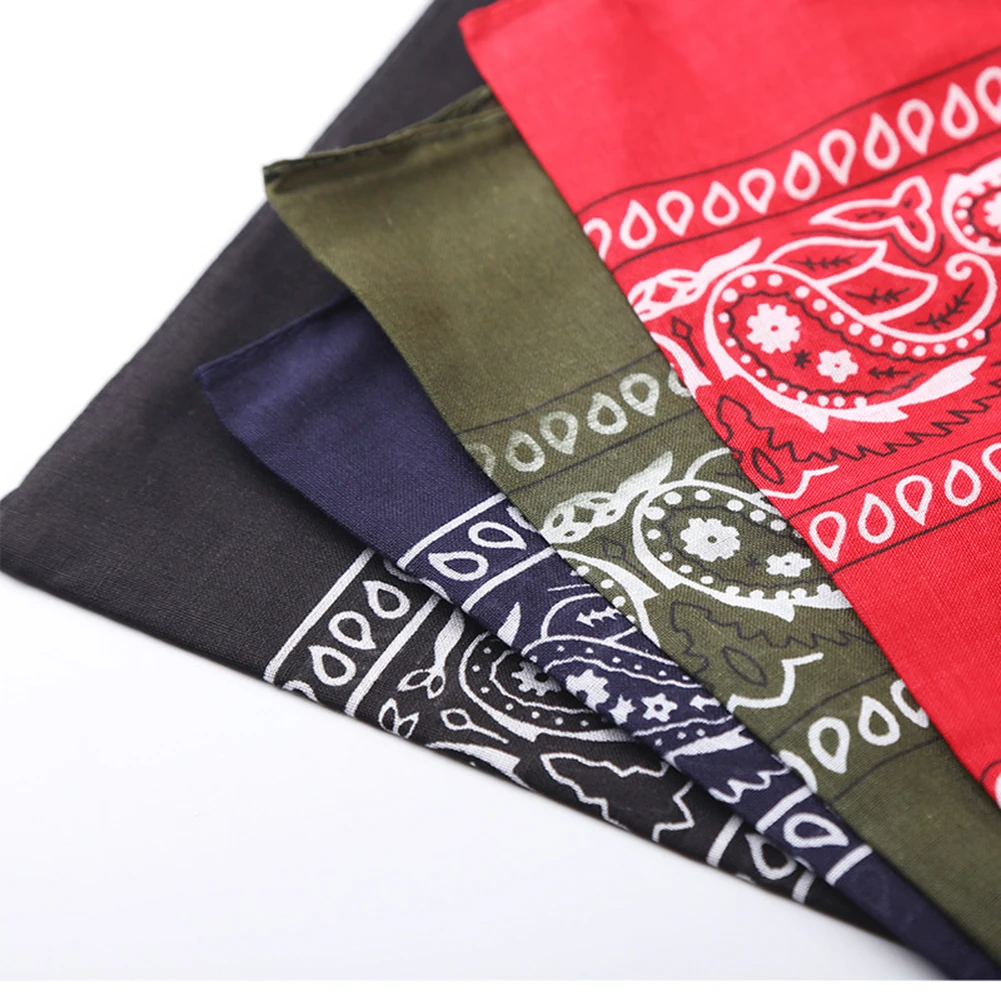 

1PC Band Unisex Hip Hop Red Bandana Headwear Hair High Quality Neck Scarf Bandana Men Square Scarves Print Handkerchie