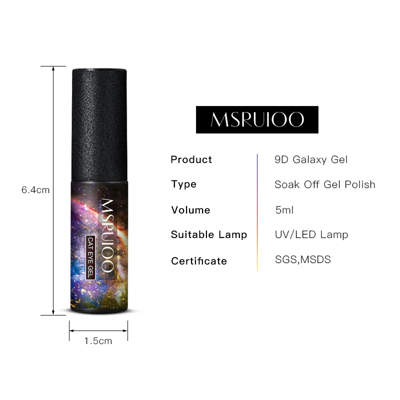 

MSRUIOO 9D Cat Eye Nail Gel Set Chameleon Magnetic Soak Off UV Gel Polish Nail Varnish 7D Semi Permanent Manicure Gel Lacquer