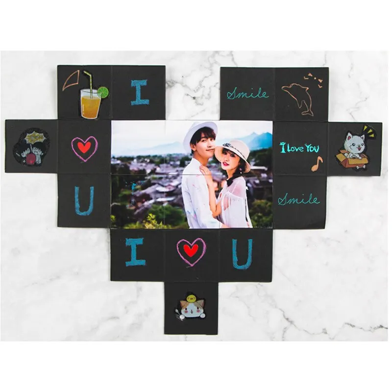 Surprise Box Love Memory DIY Scrapbook Photo Album Creative Birthday Gift Valentine's Day Commemorate Christmas | Дом и сад