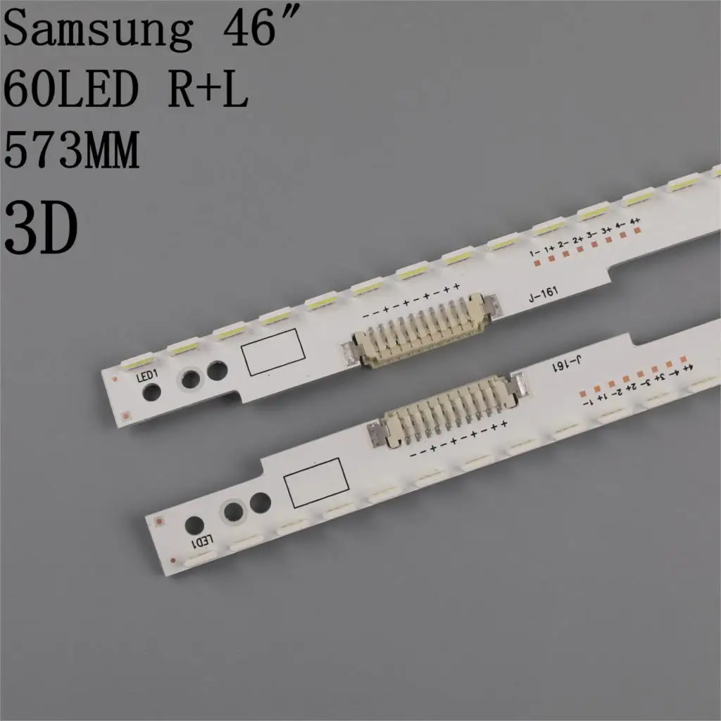 New Kit 2 PCS 60LED 572mm LED Backlight strip For Samsung UA46ES5500R SLED 2012SVS46 7032NNB LEFT60 RIGHT60 3D