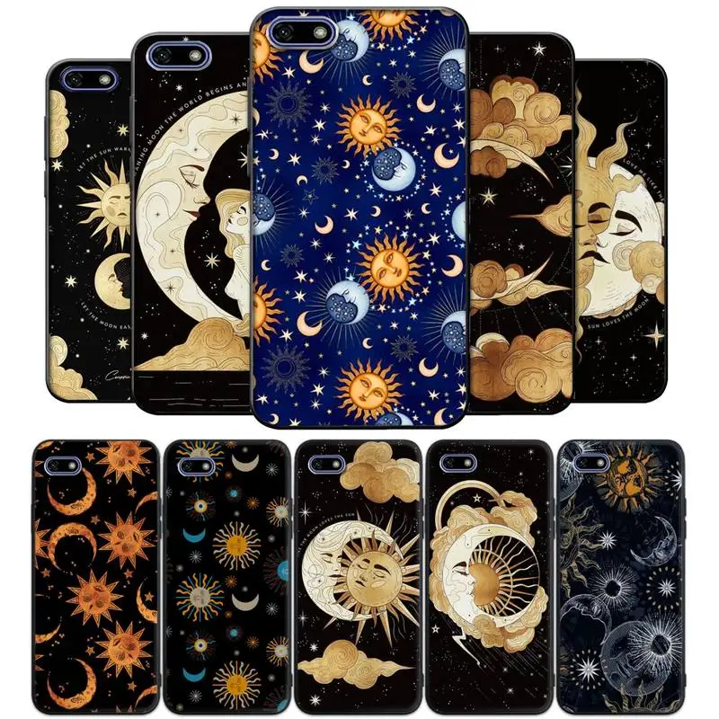 

Funny Sun Moon Phone Case For Samsung A50 A51 A71 A12 A72 A52 A32 A22 A20E A31 A40 A70 A80 A42 Fundas