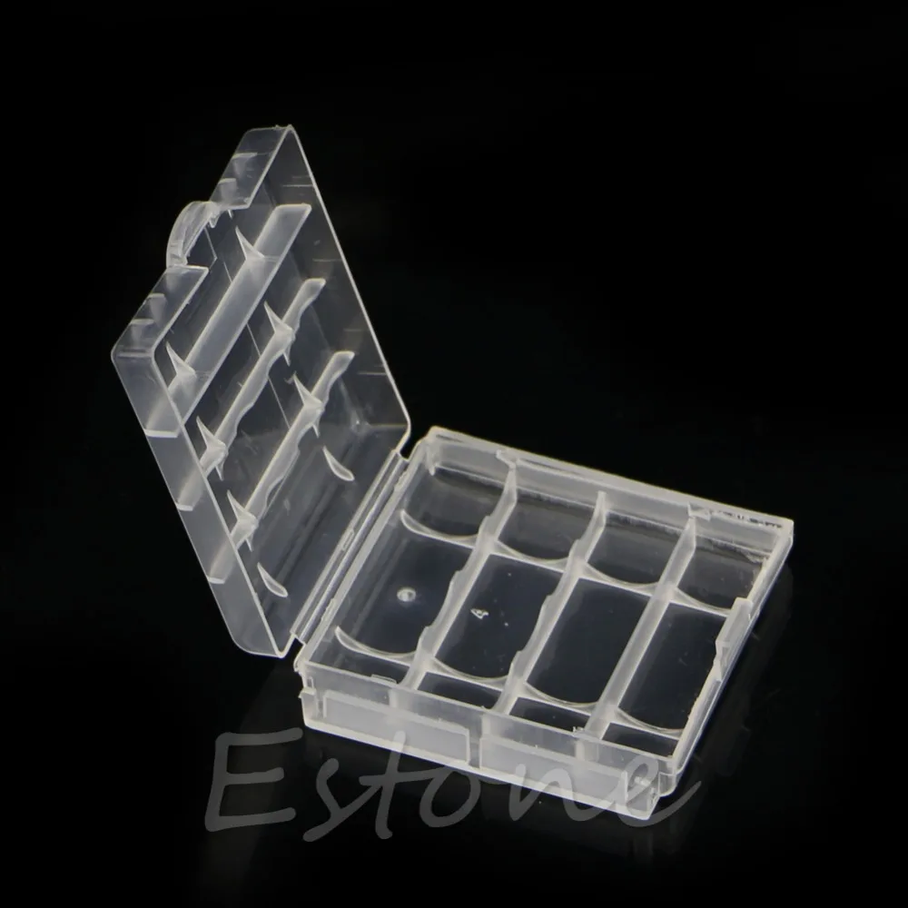 10 шт. жесткий пластиковый синий белый чехол-держатель для аккумулятора AA / AAA |