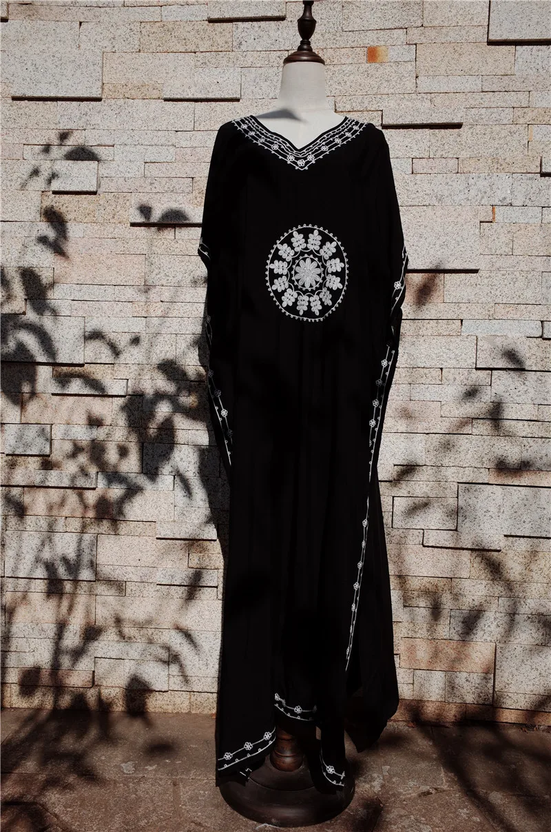 2021 на высоком каблуке Женские черные Размеры V образным вырезом кафтан пляжное
