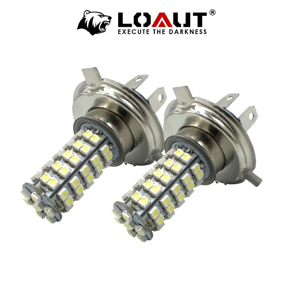 Сверхъяркая Светодиодная лампа H4 3258 68 SMD белые Автомобильные противотуманные