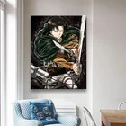 Постер Levi с HD-печатью, настенное искусство атака на Титанов, Картина на холсте, домашний декор, спальня, прикроватный фон, Современная Модульная Аниме Картина