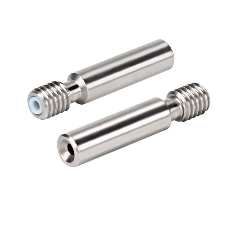 

3D Printer Alloy Heat-insulation Throat Pipe V6 Heatbreak Throat Tube Mk8 Nozzle 1.75mm 2Pcs