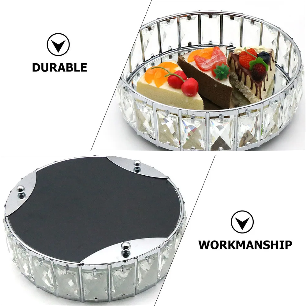 

1Pc Exquisite Mirror Design Storage Tray Cosmetics Storage Tray Organizer Tray