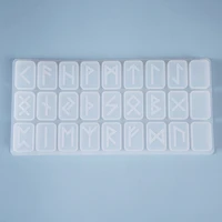crystal epoxy resin mold energy symbol runes letter word model mirror casting silicone mould diy crafts pendant jewelry making t