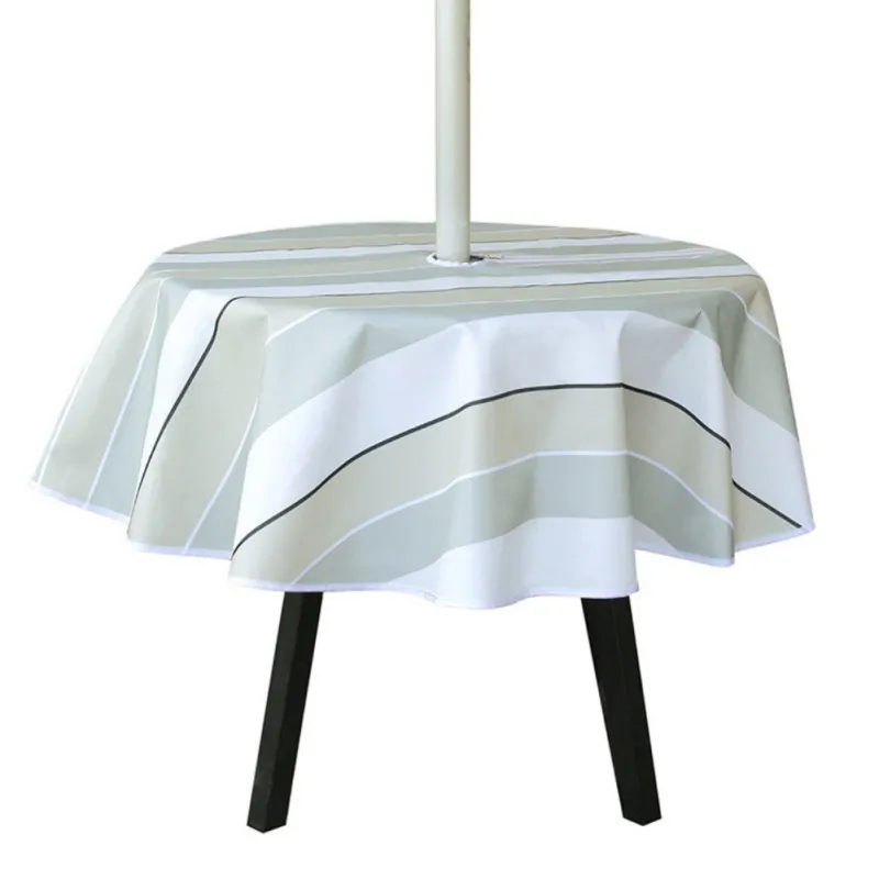 

Indoor And Outdoor 60 Inches (approximately 152.4 Cm) Round Tablecloths, With Umbrella Holes And Zippers, Spill-proof And Waterp