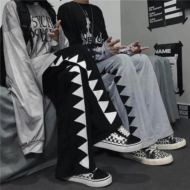 

Straight Wide-leg Pants For Men And Women 2021 Loose Sports Casual Pants Trend Personality Was Thin High-waisted Wide-leg