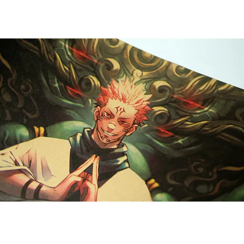 Аниме-постер фигурка из мультфильма художественная роспись крафт-бумага