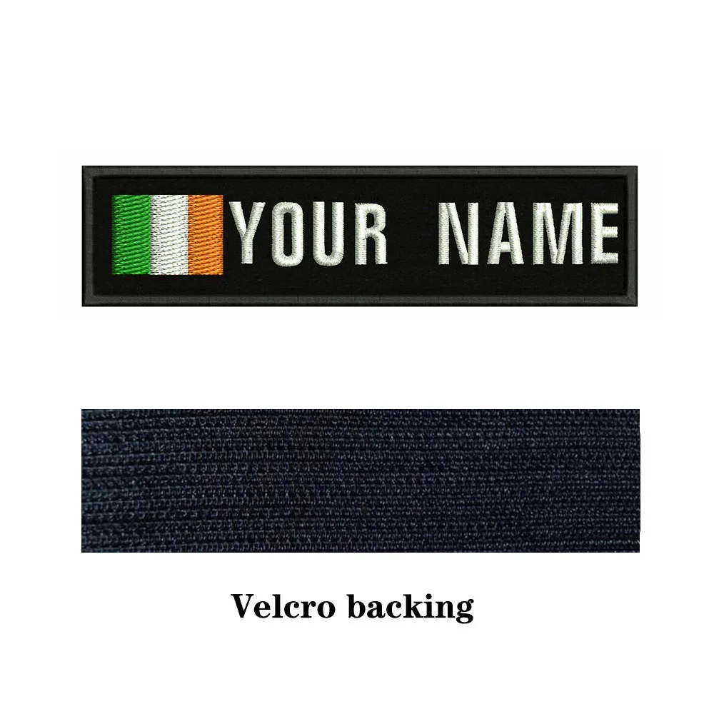 Ирландский Флаг 10 х2 5 см вышивка с именем под заказ значок в полоску наклеиваемый