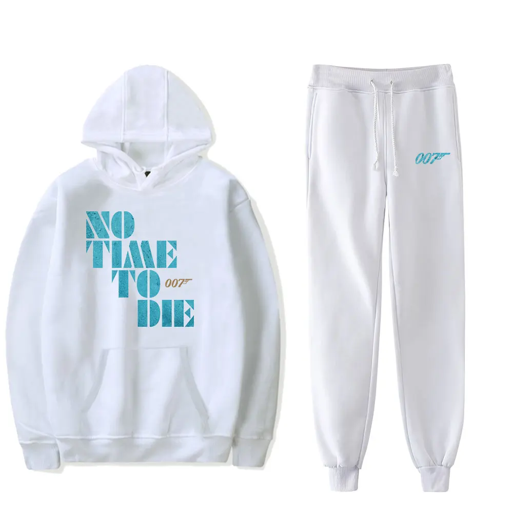 

No Time to Die Printed Fashion Autumn Suit Hoodie Hoodie Sweatshirt + Ankle Pants Two-piece Set