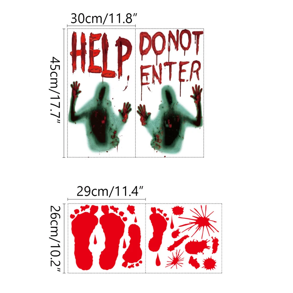 2 шт. помощь зомби не входите в стену наклейка для ног домашняя комната с принтом