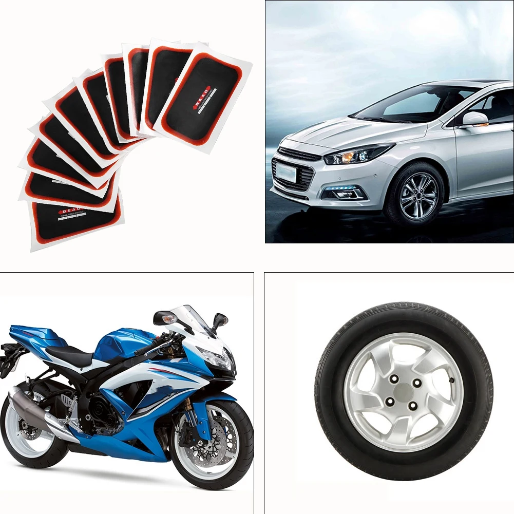 10 Pcs Universal Radial Tire Repair Patch​ Car Tools Rubber One-Time Repairing Patch For Motorcycle Cars | Автомобили и