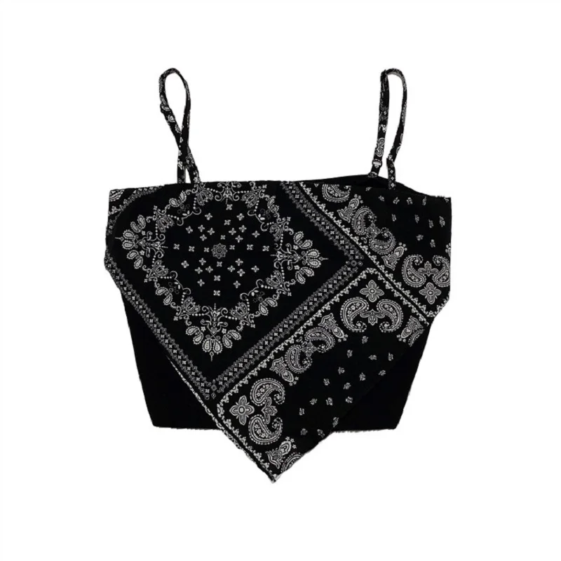 

2021 New Summer Cashew Flower Camisole Top Vest With a Sexy Street Style Design Sense For Commuting Outside