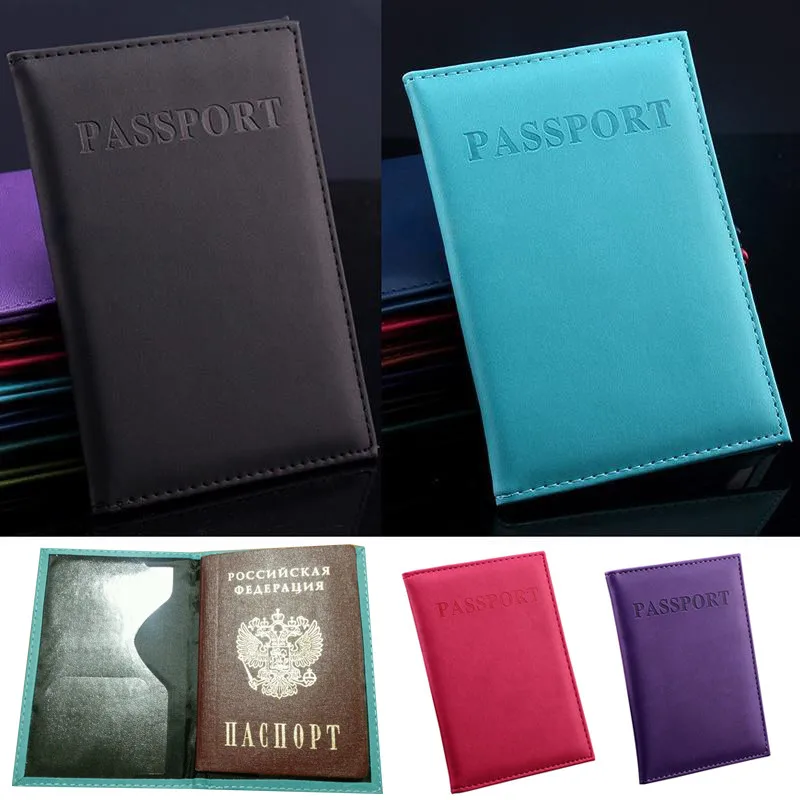 

1PC Multi-function PU Women Passport Holder Couple Girls Travel Passport Cover Unisex America ID Card Case Man Card Holder