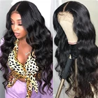 Парики из натуральных волос с сетчатой фронтальной линией 13x4, волнистые парики с сетчатой основой для чернокожих женщин, бразильские парики Реми