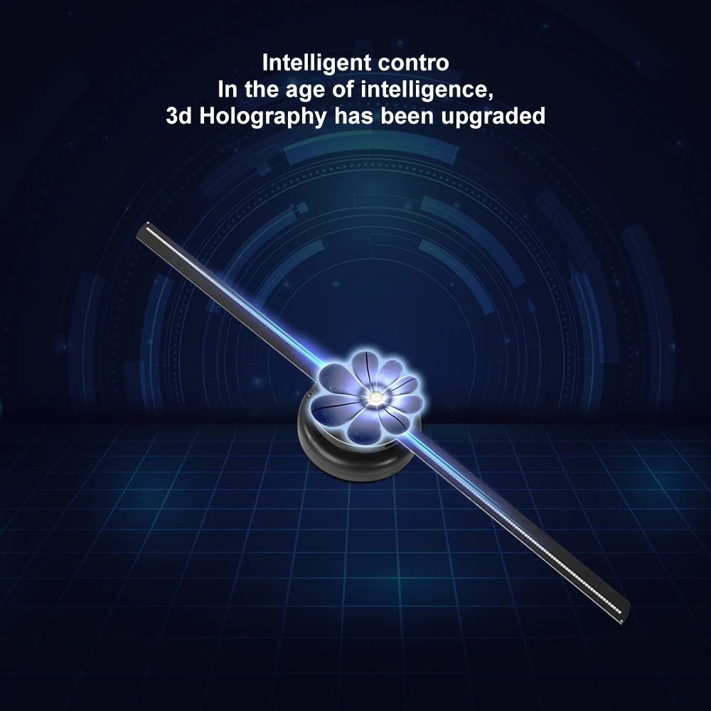 2022 3d Hologram Projector Fan Wall-mounted Wifi Led Player Sign Holographic Lamp Remote Advertising Display support Image video | Освещение