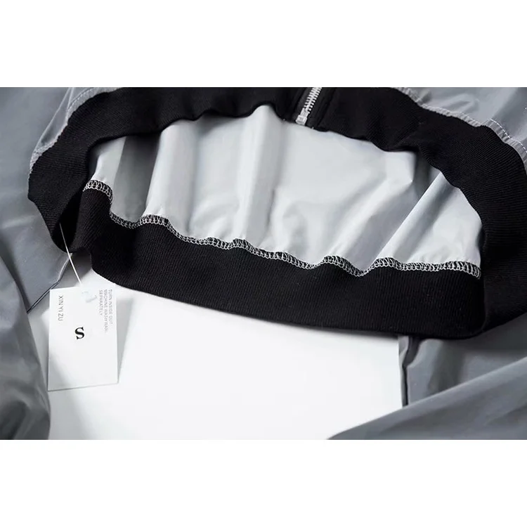 European American Style Short Sexy Jackets Hip Hop Sweet Girl Reflective Coat Loose Solid Sports Streetwear Zip Top 2021 New