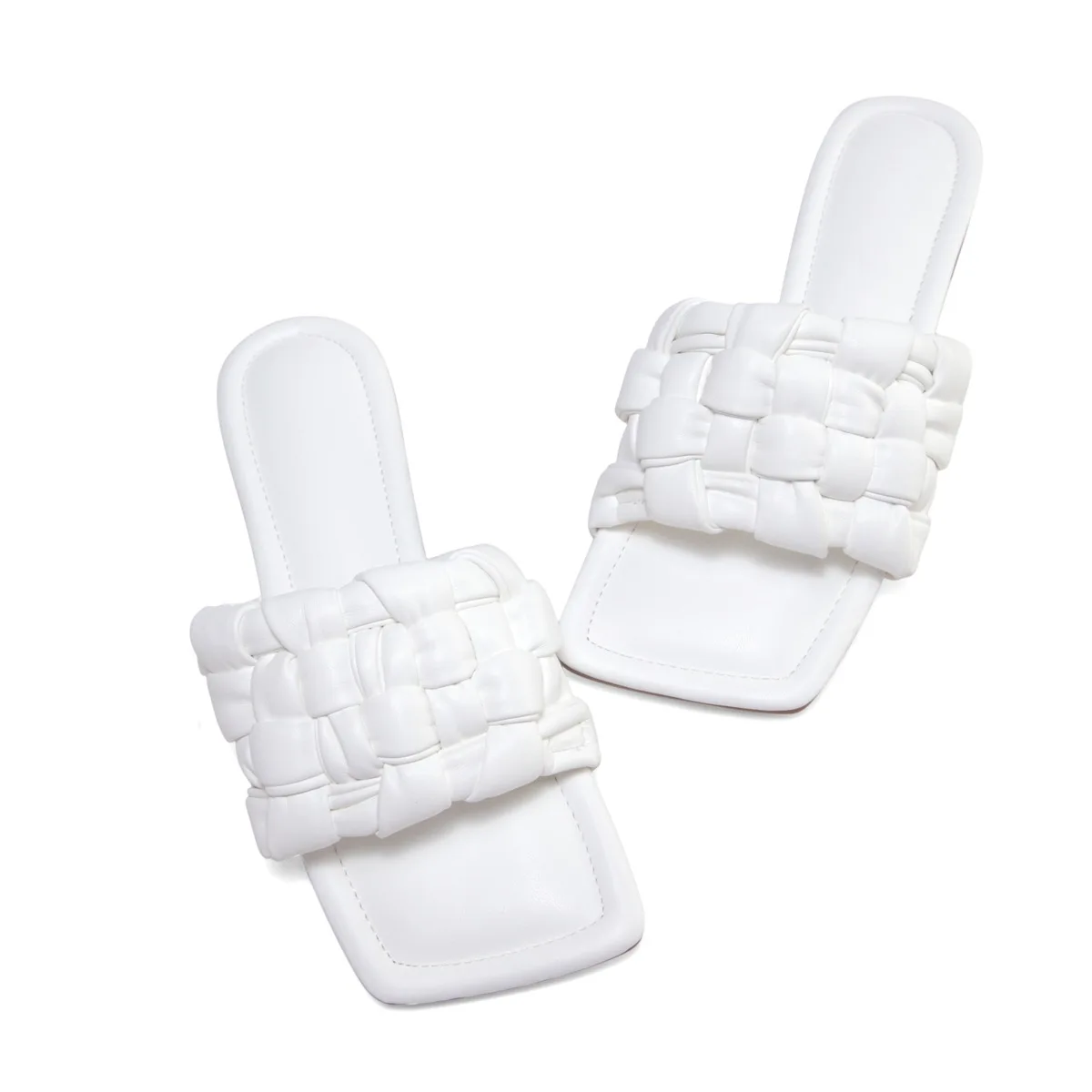 

Special woven sandals large size foot slippers women's lazy sandals