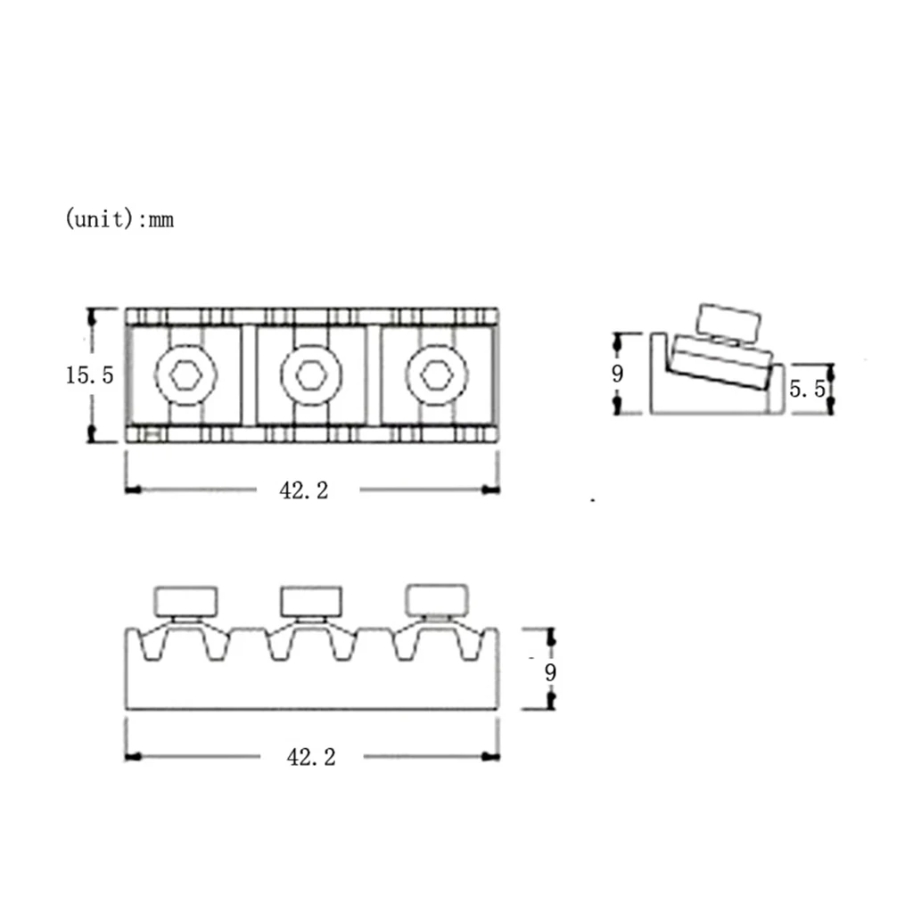 Гитара из цинкового сплава запирающая гайка для струны с гаечными винтами