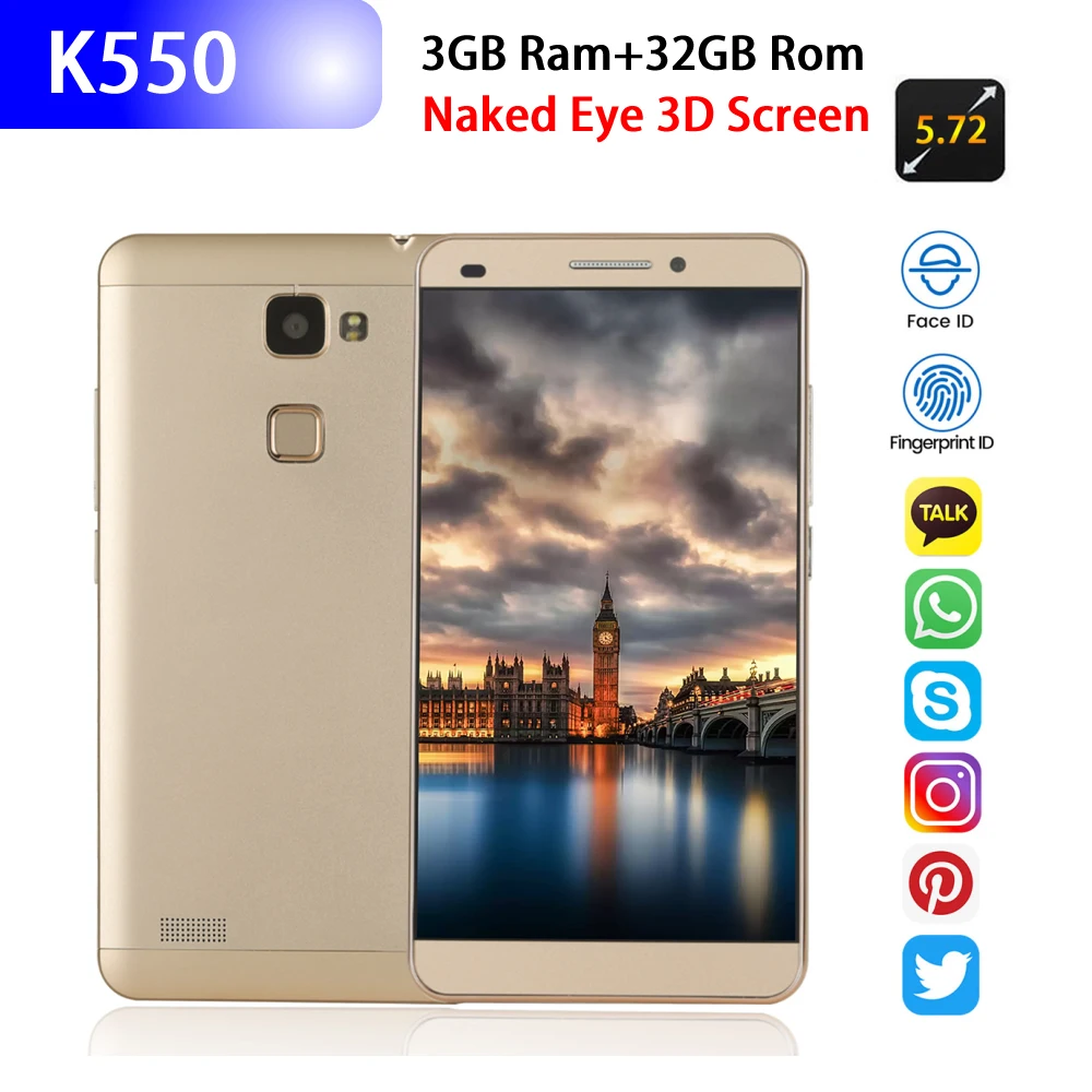 4 аппарат не привязан к оператору сотовой связи смартфон Rugum K550 3D невооруженным