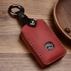 Кожаный чехол для ключей Crazy Horse высокого качества для Mazda 3 2020 2019, аксессуары Alexa, защитный чехол для ключей с 3 кнопками
