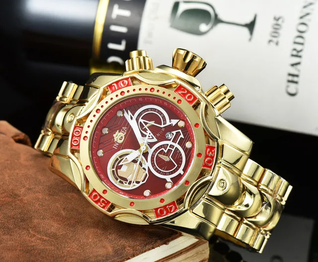 

2021 Hot Sale Top luxury Chinese New Year Limited Steel Red Best Seller in Europe and America Quartz Men 's Watch
