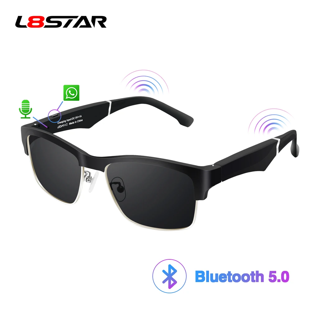 Смарт очки L8star KK с рамкой Bluetooth 5 0 свободные руки наушниками беспроводные звонки