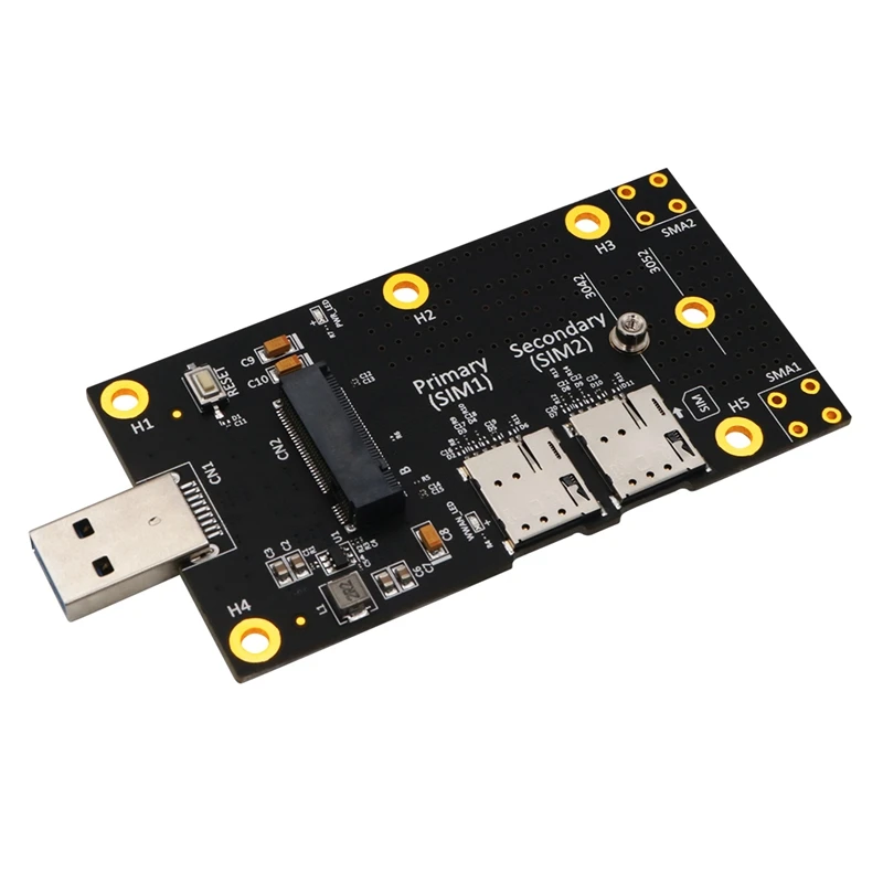 NGFF(M.2) к USB 3 0 адаптер с двойной слот для карт NANO SIM 3G/4G/5G модуль поддерживает 3042/3052