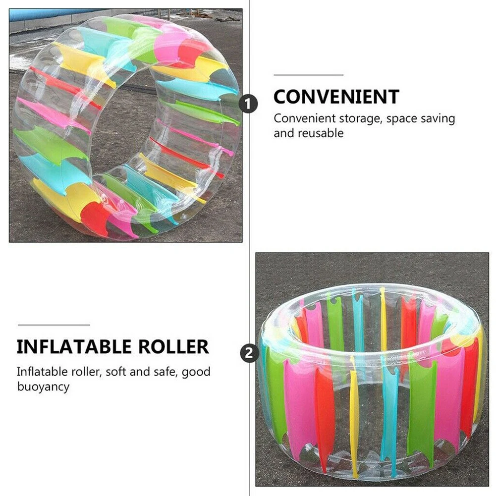 

Rainbow Party Summer Playing Thickened Swimming Pool Inflatable Roller Floating Children Adult Toy Water Sports Garden Outdoor