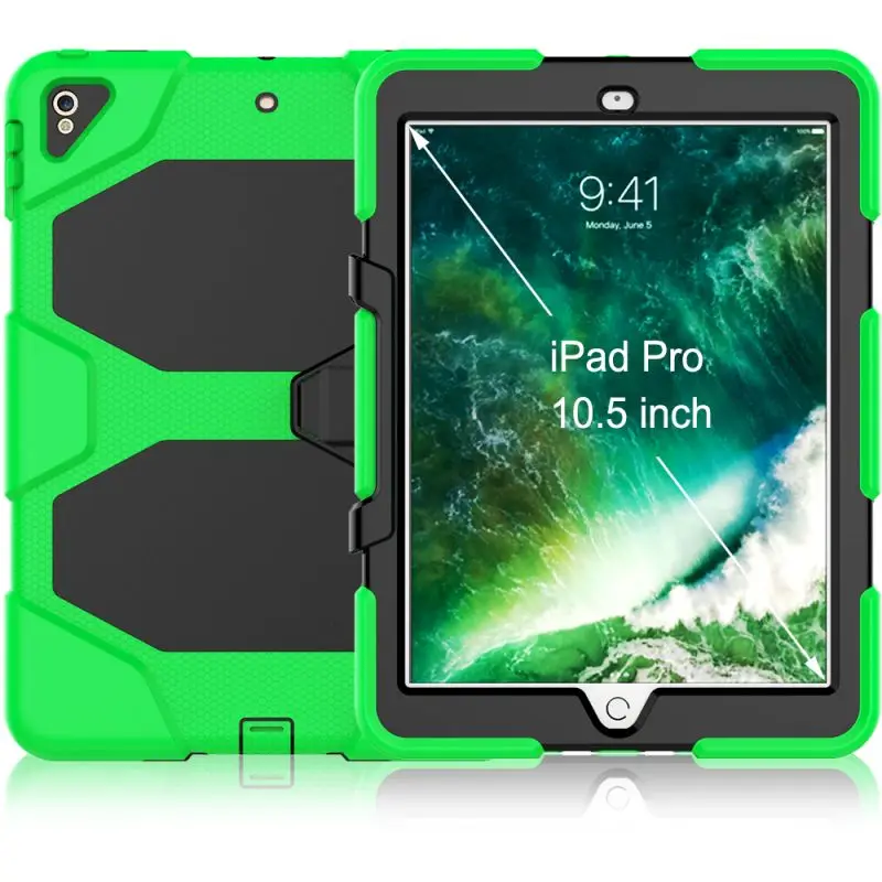 

Shockproof Silicon PC Hybrid Stand Kids Safe Tablet Cover For IPad pro 10.5 Air 10.5Case Funda Capa #S