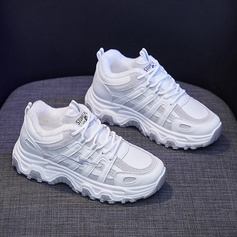 

2020 new Women Casual Shoes Winter keep warm Snow Boots Women Fashion Sneakers Women Shoes Ankle bootPlus velvet Walking Shoes